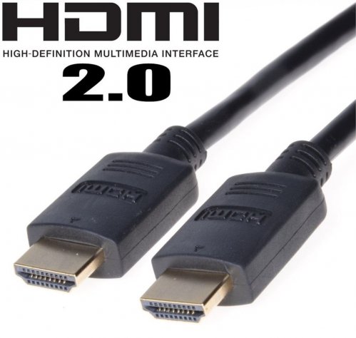 PremiumCord HDMI High Speed+Ethernet kábel (2.0 verzió), aranyozott csatlakozókkal, 5m