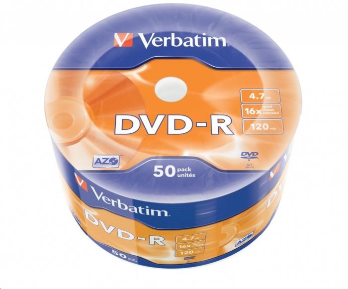 detail Verbatim DVD-R 4.7GB 50ks spindl