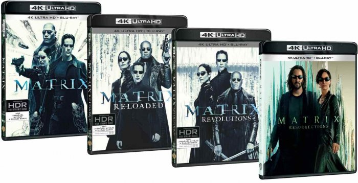 detail Matrix 1-4 kolekce - 4K Ultra HD Blu-ray + Blu-ray (8BD)