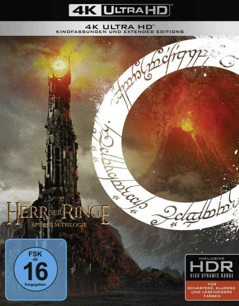 detail Pán Prstenů trilogie (Prodloužené a kino verze) 4K UHD Blu-ray 9UHD (něm.obal)