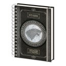 előnézet Zápisník Game of Thrones - Stark A5