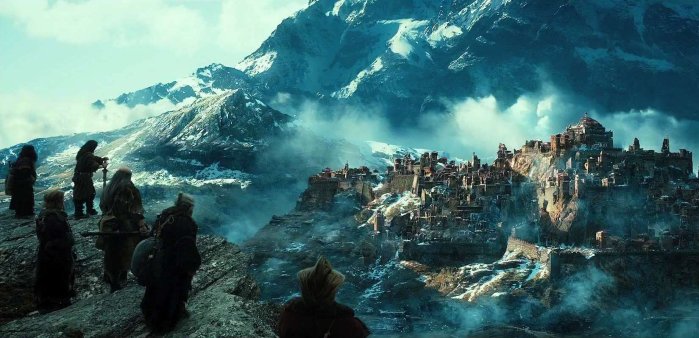 részlet Hobit: Šmakova dračí poušť (Prodloužená verze) klíč Ereboru - Blu-ray 3D + 2D