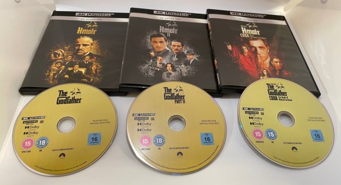 részlet A keresztapa 1-3 gyűjtemény (50. évfordulós kiadás) - 4K Ultra HD Blu-ray (3BD)