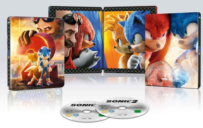 részlet Sonic, a sündisznó 1 +2. - 4K Ultra HD Blu-ray + Blu-ray (2BD) Steelbook