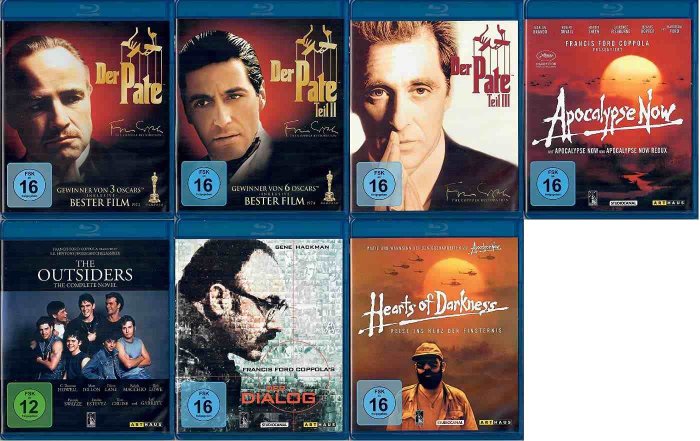 részlet Francis Ford Coppola colection - 7x Blu-ray bez CZ