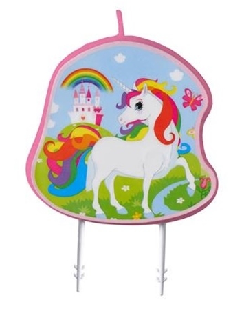 részlet Dortová svíčka Jednorožec (1ks), 9 cm