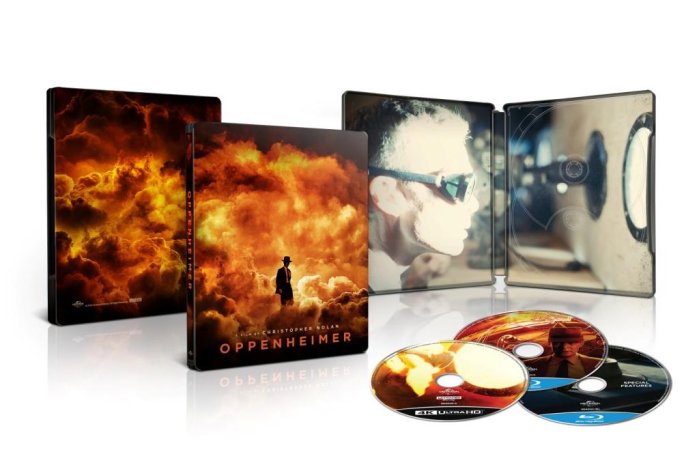 részlet Oppenheimer - 4K UHD + Blu-ray + bonus Limit. collectors edition Steelbook