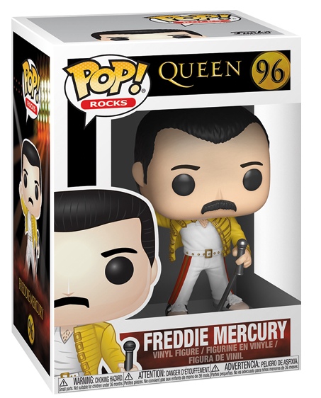 részlet Funko POP! Queen - Freddie Mercury (Wembley 1986)