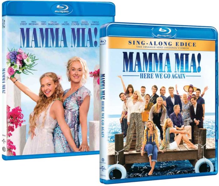 részlet Mamma Mia!: Kolekce 2 filmů - Blu-ray 2BD jednotlivé krabičky