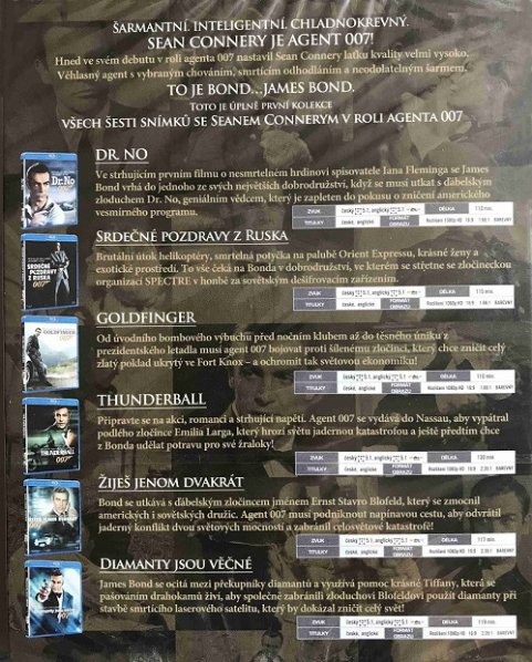 részlet James Bond: Sean Connery (6 film gyűjteménye) - Blu-ray