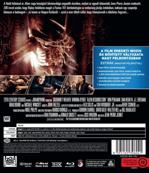 részlet Alien 4: Feltámad a Halál - Blu-ray Színházi és rendezői vágás