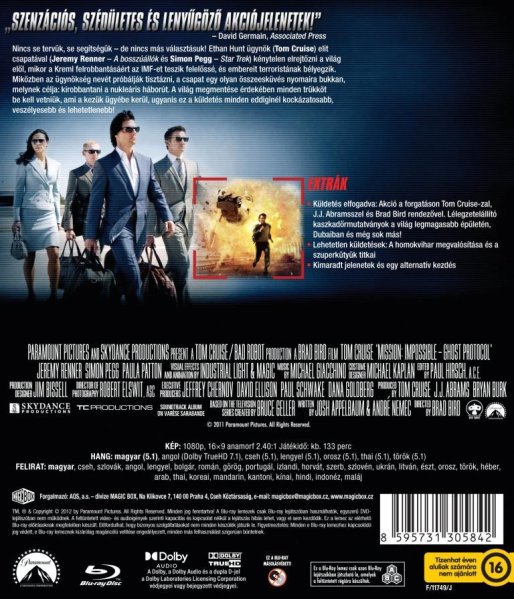 részlet Mission: Impossible – Fantom protokol - Blu-ray