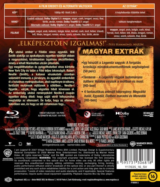 részlet Legenda vagyok - Blu-ray