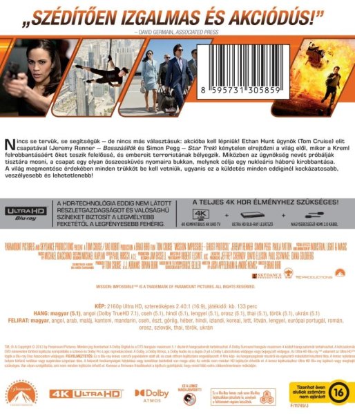részlet Mission: Impossible 4 - Fantom Protokoll - 4K Ultra HD Blu-ray
