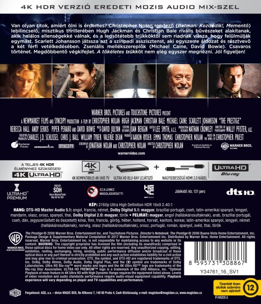 részlet A tökéletes trükk - 4K Ultra HD Blu-ray