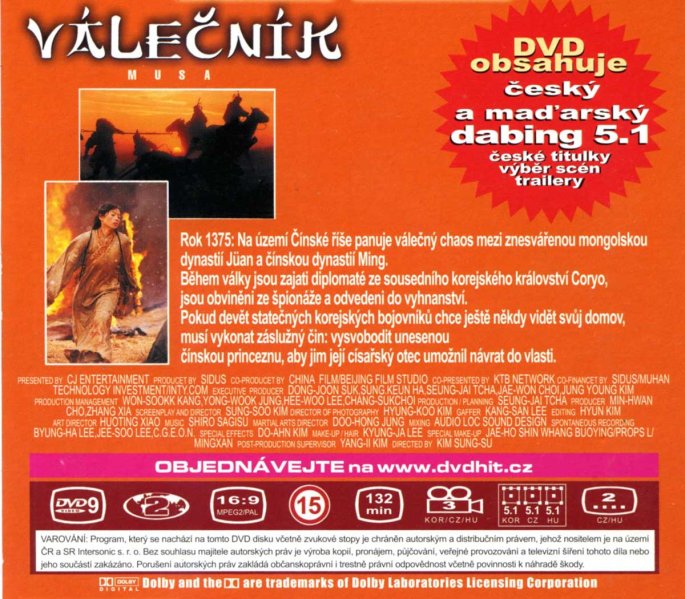 részlet Válečník - DVD pošetka