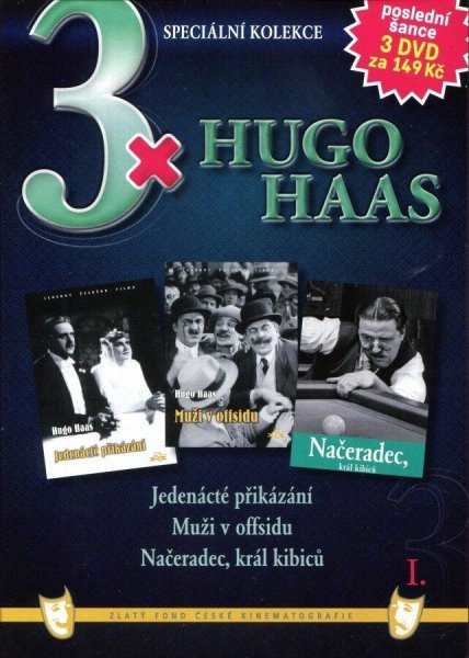 részlet 3x Hugo Haas I.:Muži v off. + Načerad., král kibiců + Jeden. přikáz. DVD pošetka