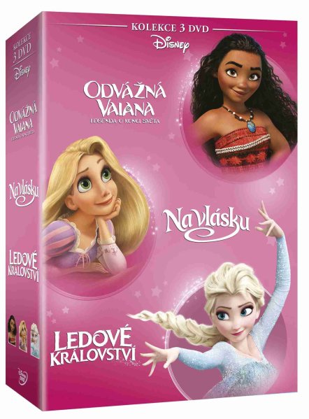 részlet Odvážná Vaiana + Na vlásku + Ledové království - kolekce - 3 DVD