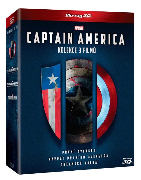 részlet Captain America 1-3 Kolekce (6 BD) - Blu-ray 3D + 2D