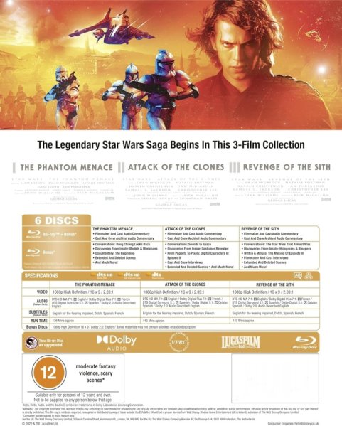 részlet Star Wars 1-3: Baljós árnyak / A klónok támadása / A Sith-ek bosszúja - Blu-ray