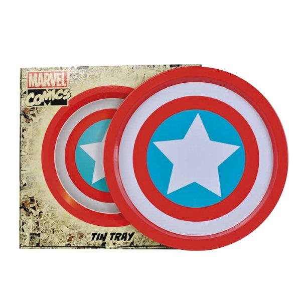 részlet Plechový podnos Captain America