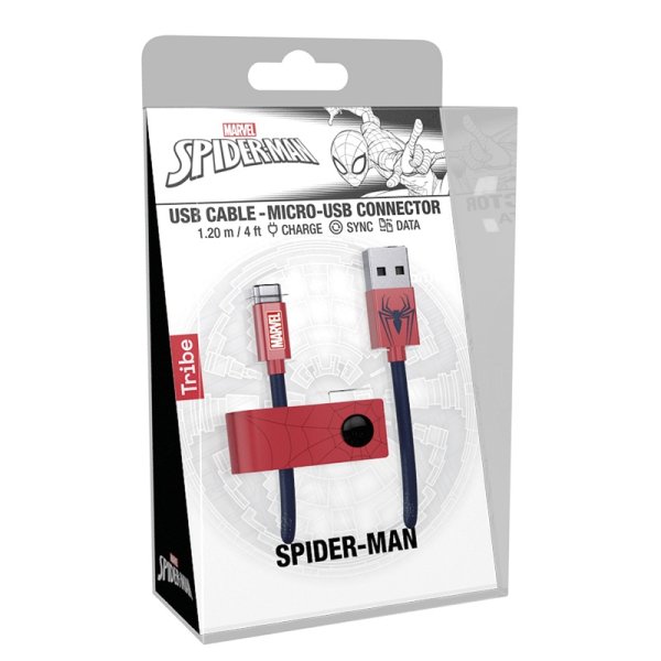 részlet Micro USB kabel Spider-Man 120 cm