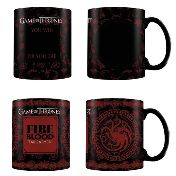 részlet Hrnek Game of Thrones - Targaryen měnící se 315 ml