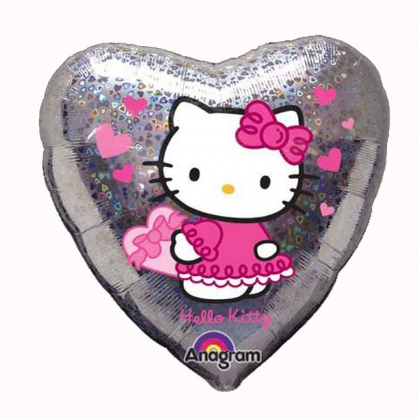 részlet Foliový balónek - Hello Kitty - srdce 60cm