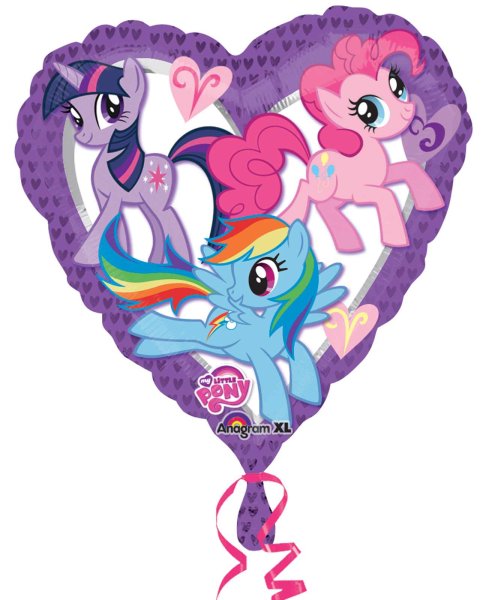 részlet Foliový balónek - My little Pony, srdce 43cm