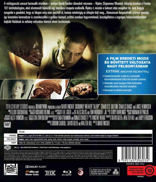 detail Alien 3 - A végső megoldás: Halál - Blu-ray eredeti és bővített verzió