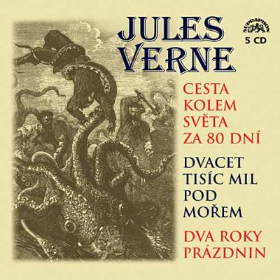 Verne, J. - Komplet 5 CD (Cesta kolem světa za 80 dní, 20000 mil pod mořem)