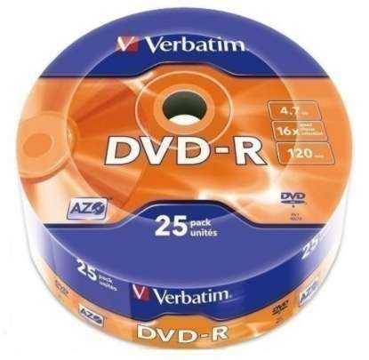 detail Verbatim DVD-R 4.7GB 25ks spindl