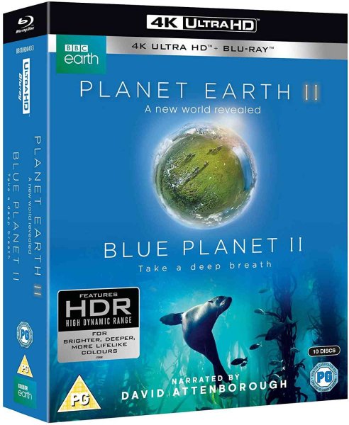 detail Bolygónk, a Föld II (Planet Earth 2) + A kék bolygó 2 (Blue Planet 2) Gyűjtemény  - UHD Blu-ray + Blu-ray 