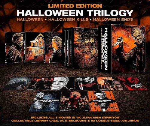 Halloween Trilógia - 4K UHD BD Limited Edition Steelbook könyvtári tok
