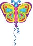 náhled Foliový balónek - Motýl, 45 cm